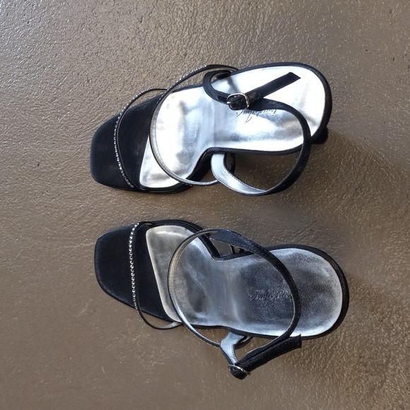 Jacqueline Ferrar Black and Bling Strappy Heels - Picture 10 of 11